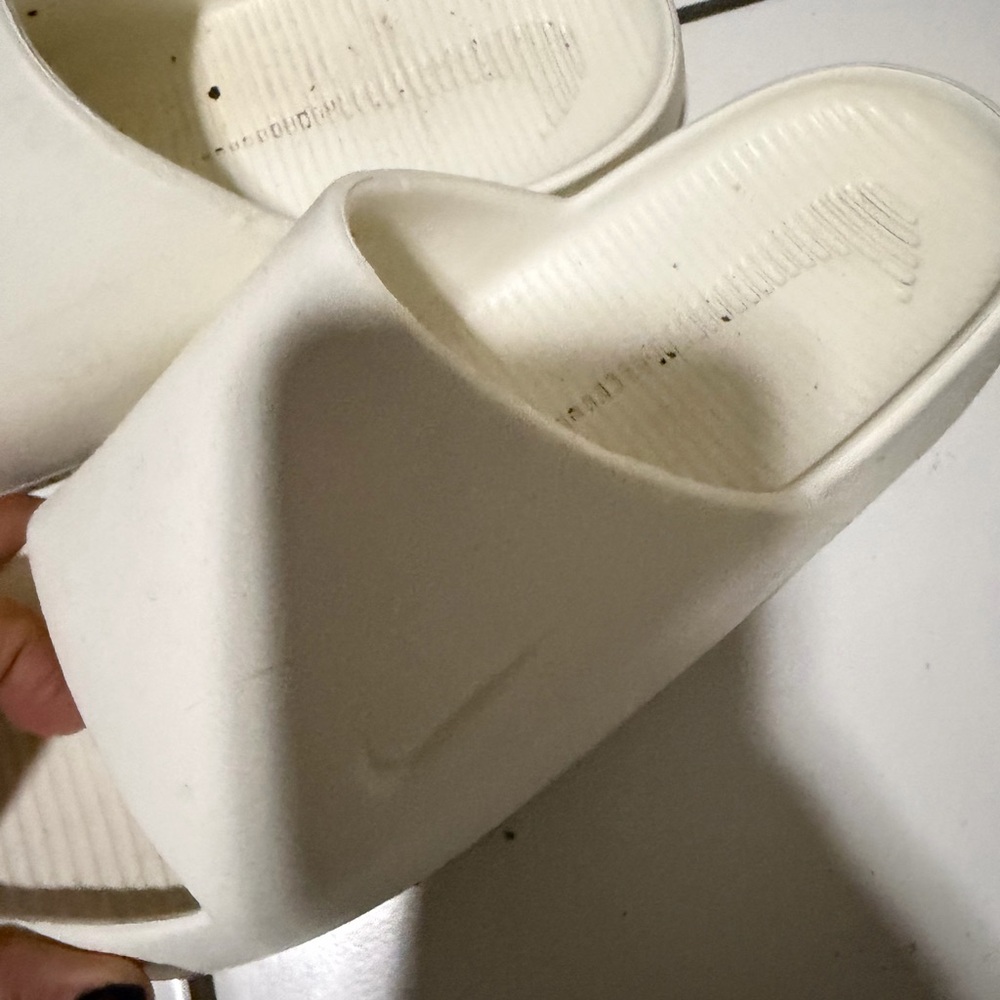 Nike White Slide Sandals